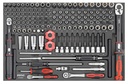 Galvučių rinkinys 1/4" ir 3/8", 143 vnt., SONIC EQUIPMENT (214301, SONIC)
