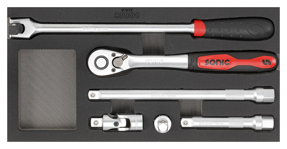 1/2 in. combination set with SFS foam insert, 6 pcs (300608, SONIC)