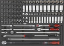 Kombinētais galvu komplekts 1/2" SFS-XL, 115 gab. (311501, SONIC)