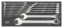 Kombinētais galvu komplekts 1/4" un 3/8" SFS-XS, 19 gab. (601910, SONIC)