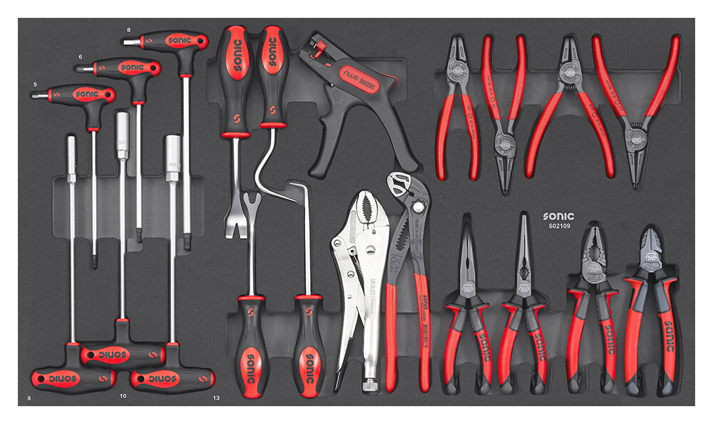Pliers set SFS-L, 21 pieces (602109, SONIC)