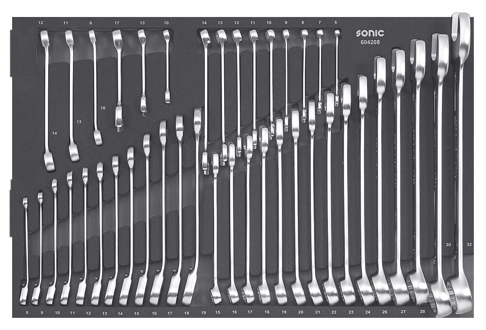 Raktų rinkinys į vežimėlius, 42vnt., SONIC EQUIPMENT (604208, SONIC)