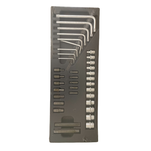 Tool set for trolley – sockets 4-14 mm (TRBS0686, TONGRUN)