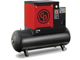 Rotary Screw Air Compressor with Air Receiver and Dryer CPM 5.5 8 200, Chicago Pneumatic (4152054398, CHICAGO PNEUMATIC)