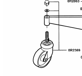NVCB 80 pivoting wheel kit for Oma Transmission Jack (0R2369, COMPAC)