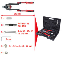 Universalus kniedijimo replių rinkinys, 17 dalių (150.9630, KS TOOLS)