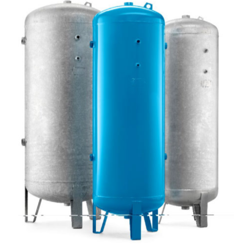 Vertical compressed air receiver, painted, 1000 L, 16 bar, CE (4101000946, CHICAGO PNEUMATIC)