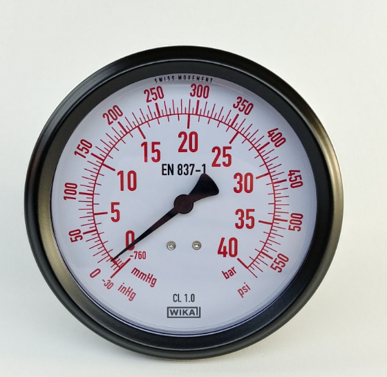 [MAN3150] Monometras aukšto slėgio -1+40bar (raudonas), FLAG stotelei, Ecotechnics