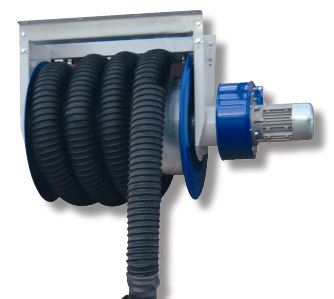 Electric exhaust gas extraction reel with fan, Ø100 mm, Filcar (DRWA-100/13-SB, FILCAR)