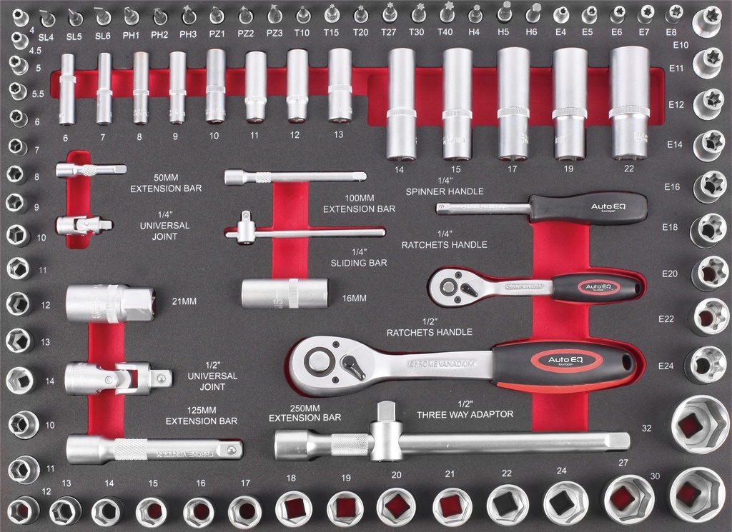 Tool set. 87 psc., AQT7002, AutoEQ 