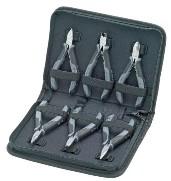 Elektronikas knaibļu komplekts, 6 gab., ESD (00 20 17, KNIPEX)