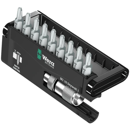 Screwdriver bit set BC Drywall Construction 9 (10 pcs) (05136011001, WERA)