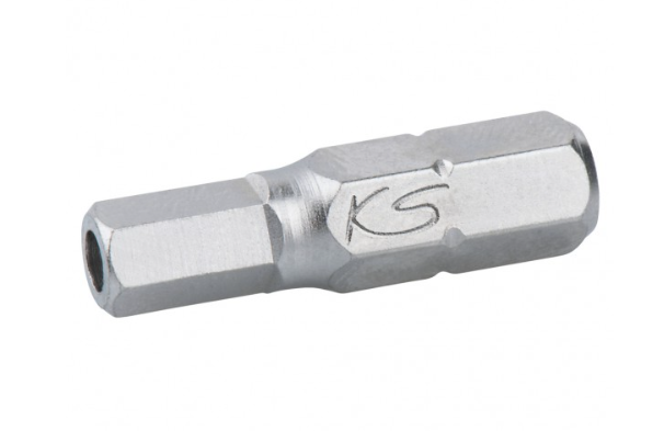 Antgaliai šešiabriauniai su skylute 4,0x25 mm, 1/4", 5 vnt. (911.2944, KS TOOLS)