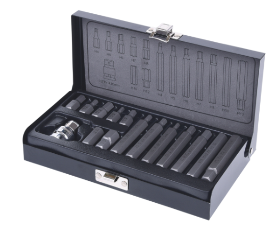 Antgalių šešikampių kompl. su 10 mm galvute