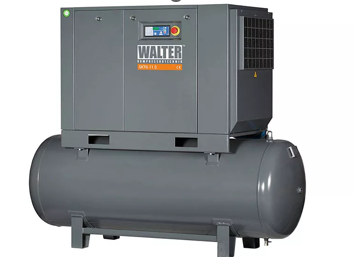 Skrūves gaisa kompresors ar 500 l resīveri, 11 kW, 10 bar (SKTG 11 P, WALTER)
