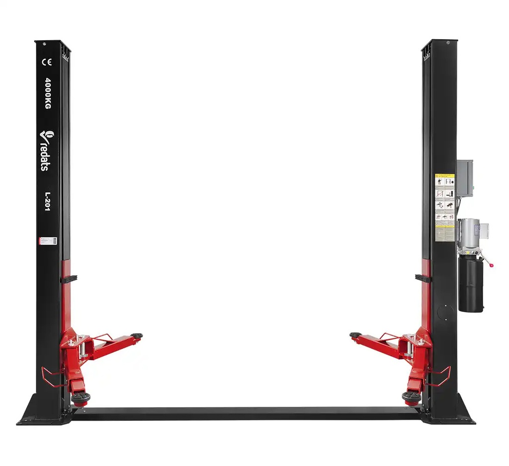 Semi-automatic two-post lift REDATS L-201 with limit switch and control box (15-01-41, REDATS)