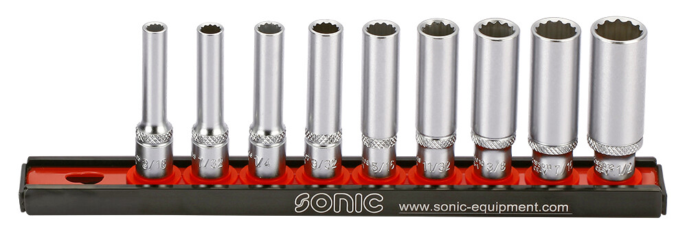 1/4 long 12-point socket set (9pcs) (100902, SONIC)