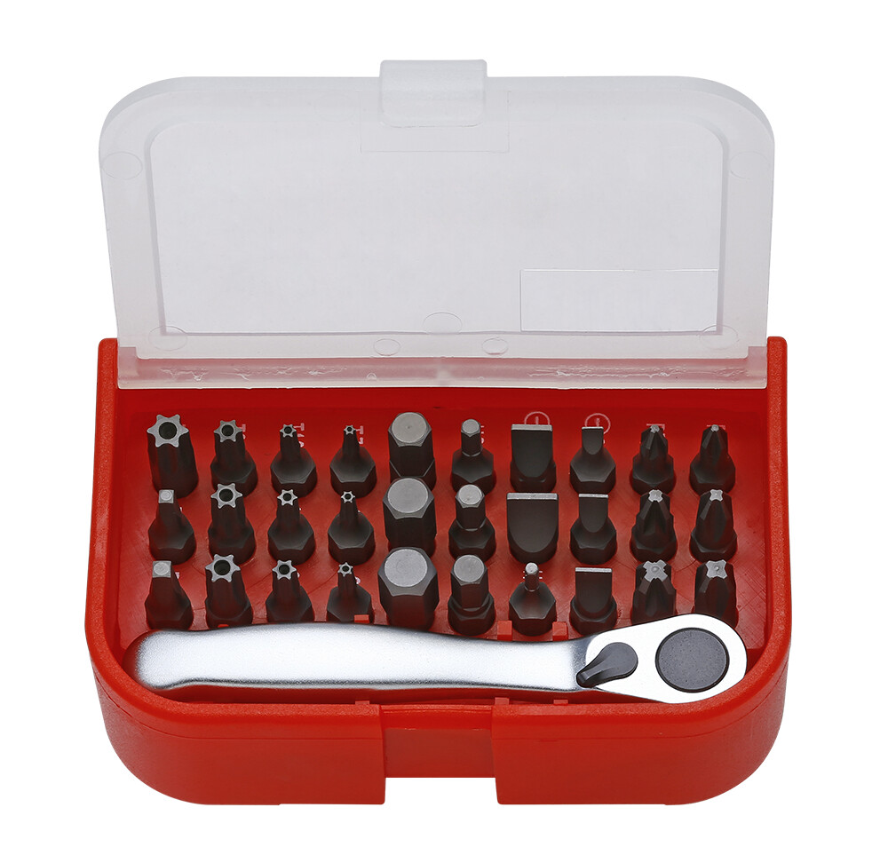 Bit set with 1/4" ratchet (31 pcs) (103101, SONIC)