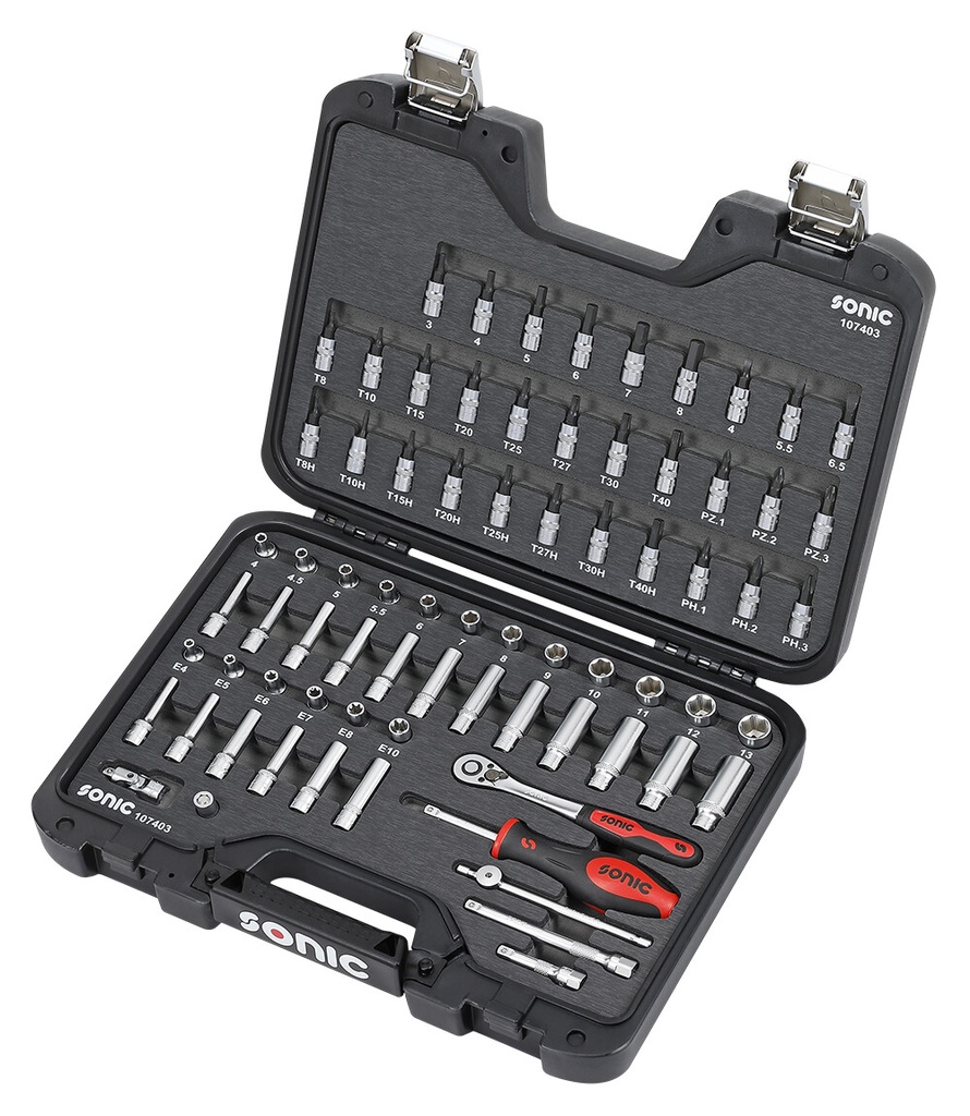 Instrumentu komplekts 1/4″, 74 gab. (107403, SONIC)