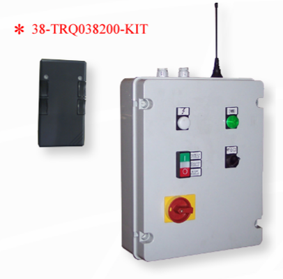 Electrical control panel with a receiver and a remote, 4 HP (SWB1T/4HP, CORAL)