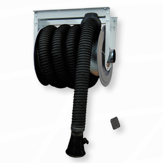 Electric (motor-driven) exhaust extraction hose reel Ø125 mm / 17 m (ERKT-125/17-SB, CORAL)