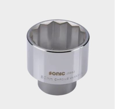 Muciņa 1″, 080 mm, 12 šķautņu (837080, GENIUS)