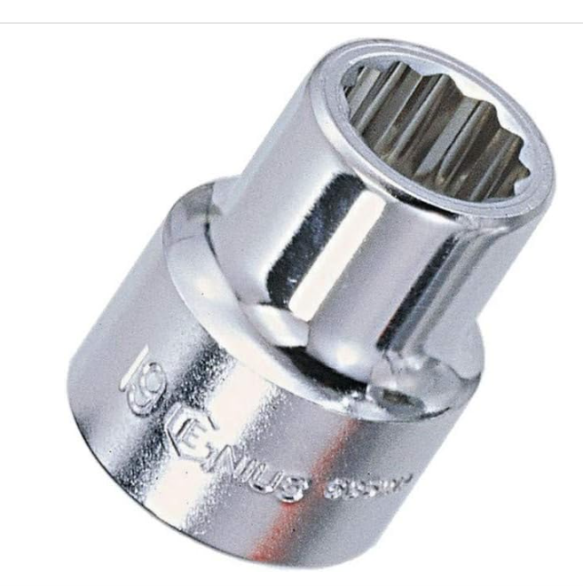 Galvutė 1″, 085 mm, 12 briaunų (837085, GENIUS)