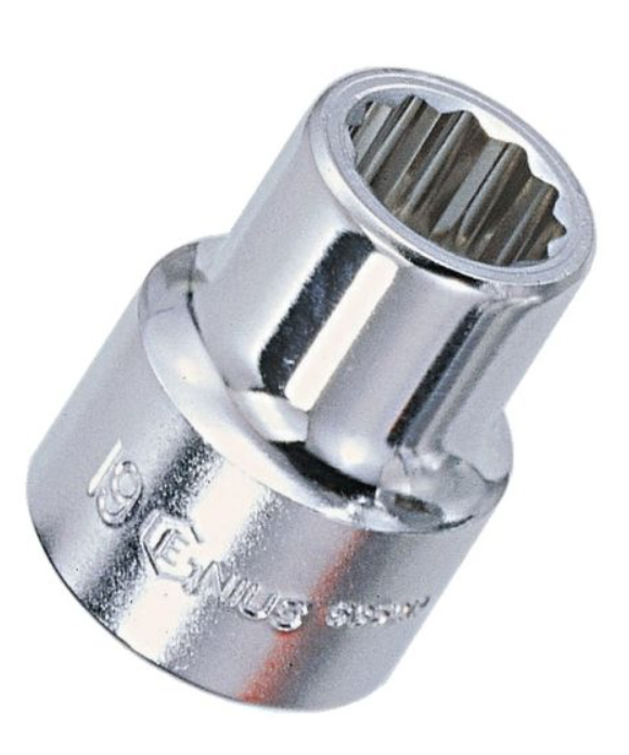 Galvutė 1″, 095 mm, 12 briaunų (837095, GENIUS)