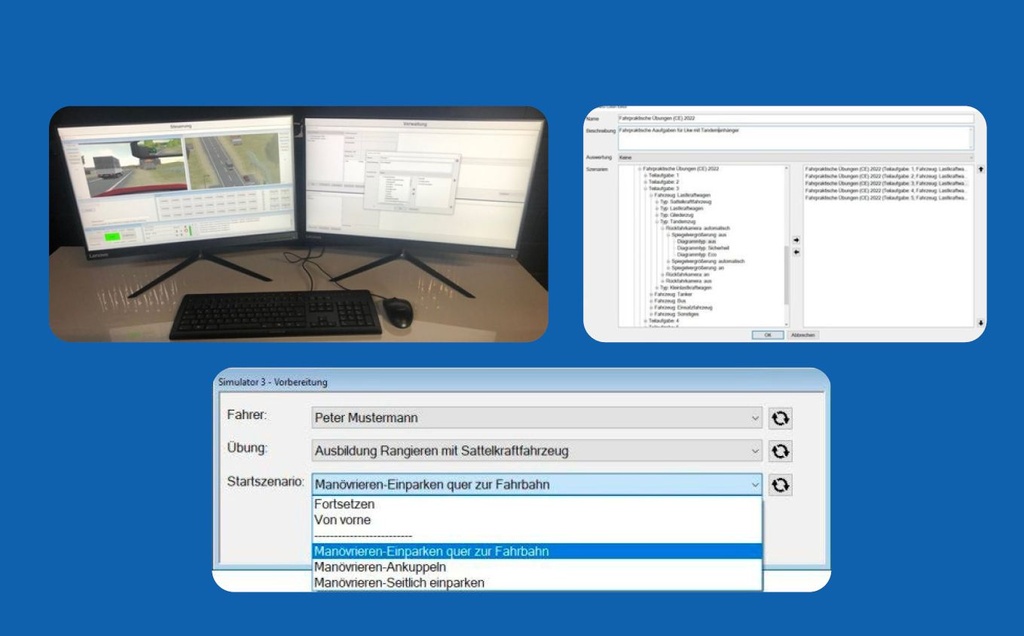 Instruktoriaus valdymo stalas su kompiuteriu ir programine įranga (ControlDesk, FOERST)