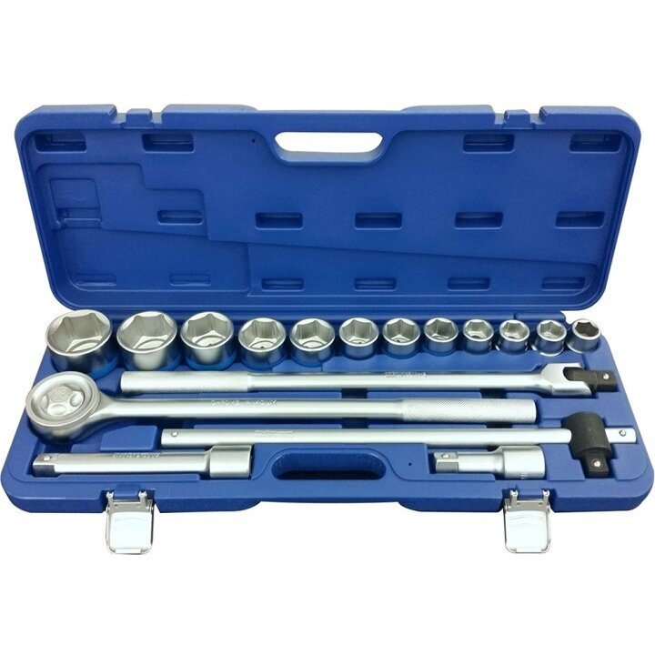 3/4" hex socket set in case, 18 pcs (KR018MDA)