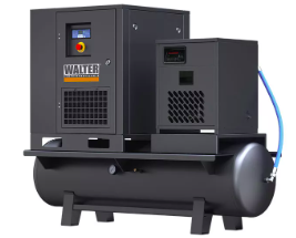 Spiralinis kompresorius su 250 l resiveriu ir sausintuvu SLRTG 7,5 COMBO (SLRTG 7.5 COMBO 8bar 250l, WALTER)