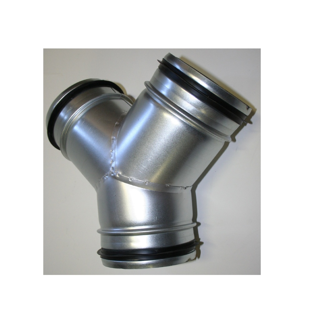 Tee with gaskets, 45° Y-shape, 160-125-160 mm (YSVL160125)