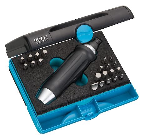 Impact bit screwdriver set – 5/16 inch (8 mm) hexagon, solid, 23-piece (2272/23N, HAZET)