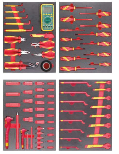 Tool set for trolleys, electrician VDE, 78 pcs (AQ7078, AUTOEQ)