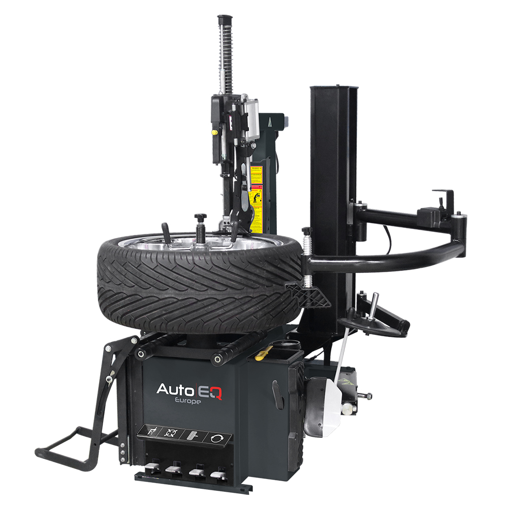 Tyre changer with low-profile attachment and wheel lift (AQ908B+B350+L)
