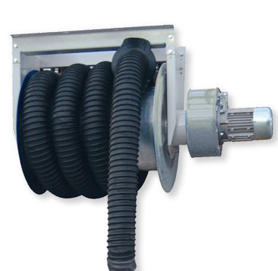 Exhaust gas collection reel with fan AMA-125/10-SB CORAL (AMA-125-10-SB)