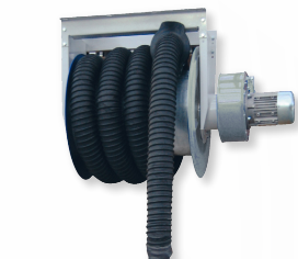 Izplūdes gāzu nosūkšanas spole ar ventilatoru, bez uzgaļa Ø150, 13 m (AMA-MAXI-150/13-SB, CORAL)