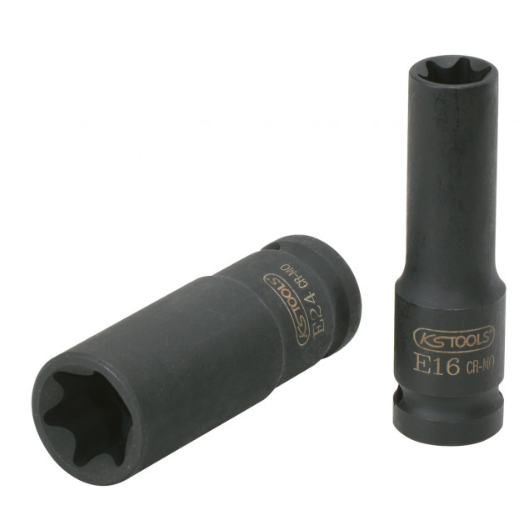 Smūginė galvutė Torx-E 1/2 ilga E16 (515.1055, KS TOOLS)