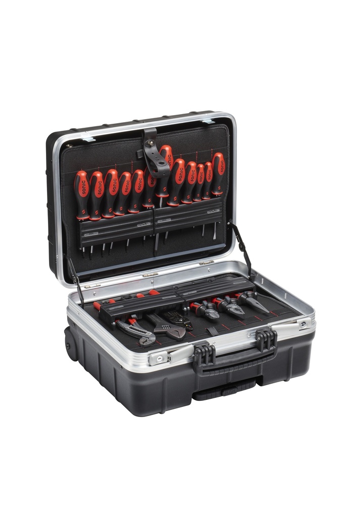 Tool case on wheels with 134 tools (713204, SONIC)