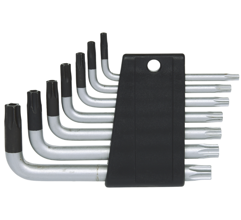 Lenktų Torx su centrine skyle komplektas (7vnt)