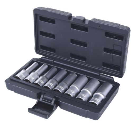 Galvučių 1/2" ilgų E formos komplektas (8 vnt.) (911.4420, KS TOOLS)