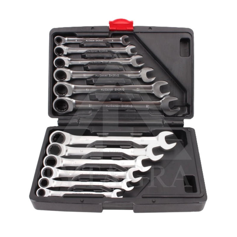 Raktų su terkšle komplektas, KS Tools, 818.1324