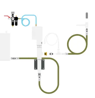Connection kit for stub pump 117-15 (117-14, EUROLUBE)
