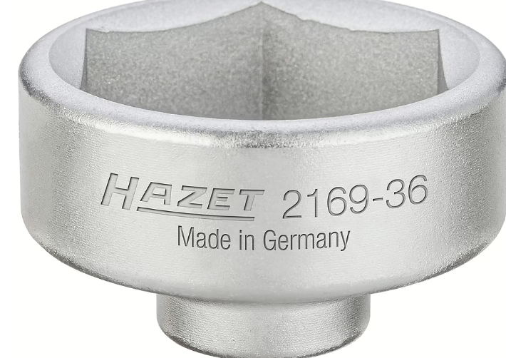 HAZET Oil filter wrench 2169-36 - 3/8 inch (10 mm) square, hollow