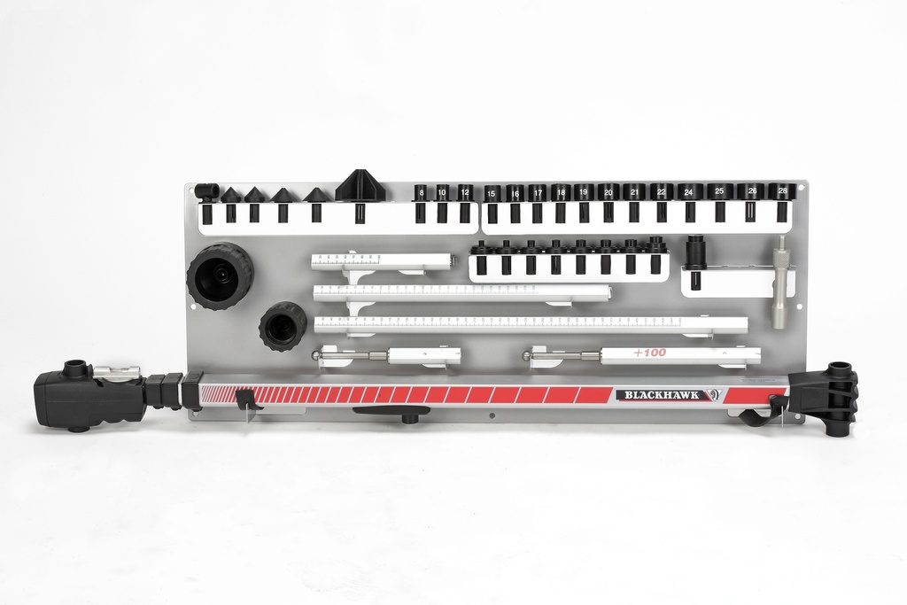 TechTram teleskopiskais mērinstruments ar digitālo displeju 400–2665 mm, uz paneļa (MGE10, BLACKHAWK)