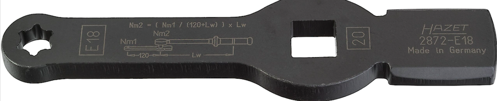 Slogging (striking) box-end wrench E18, 3/4″ drive (2872-E18, HAZET)