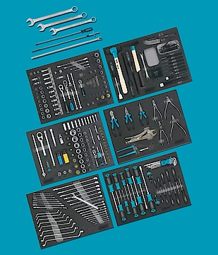 Tool assortment BMW in soft foam insert, 264 pieces (0-2900-163/264-BMW, HAZET)