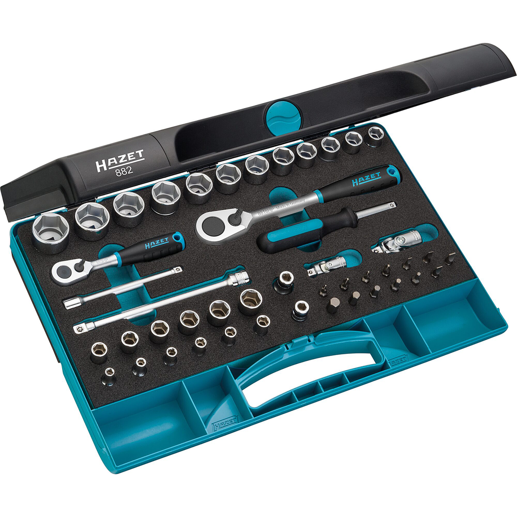 Socket and bit set 1/4 and 3/8 inch, 46-piece (882, HAZET)
