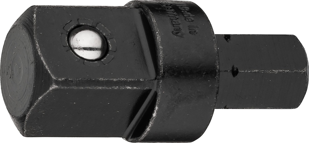 Adapteris 3/8″ (10 mm) šešiabriaunis (pilnas) → 1/2″ (12,5 mm) kvadratas (pilnas), 38 mm (2311, HAZET)