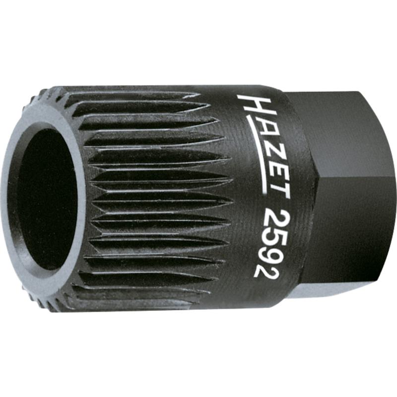 V veida (rievotās) siksnas skriemeļa adapteris, 17 mm ārējais sešstūris (2592, HAZET)